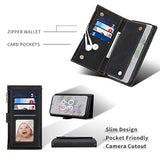 Pixel 7 Pro Case Wallet With 8 Card Slots Kickstand Wrist Strap