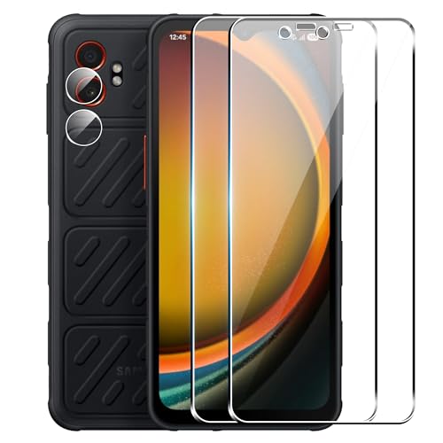 for  Galaxy Xcover 7 Pro Screen Protector with Camera Lens Protector, 9H Hardness Anti-Scratch Tempered Glass flim, Case Friendly,