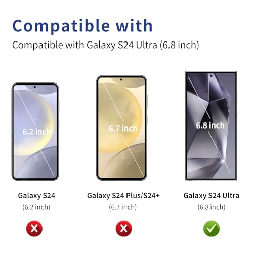 for  Galaxy S24 Ultra Case Wallet Clear Protective Case with Card Holder Heavy Duty Protection Shockproof Anti-Scratch Anti-Yellow Case for