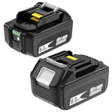 2Pack 6000 Mah 18V Battery Replacement For Makita 18V Battery Bl1860B Bl1850B Bl1815 Bl1840B Bl1815, Compatible With Makita 18V Charger And Cordless Power Tool