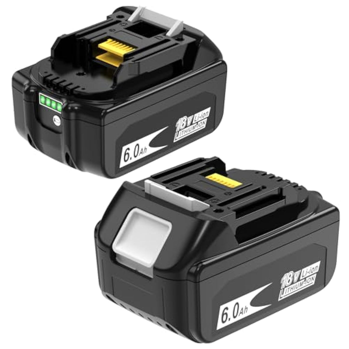 2Pack 6000 Mah 18V Battery Replacement For Makita 18V Battery Bl1860B Bl1850B Bl1815 Bl1840B Bl1815, Compatible With Makita 18V Charger And Cordless Power Tool