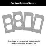 Legrand- Wiucast2 2 Gang Cast Weatherproof Box And Cover, Die-Cast Aluminum, For Decorator/Gfci Or Duplex Outlet, Gray (1 Count)