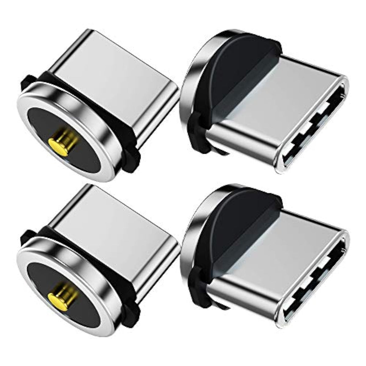 Usb C Magnetic Charger Cable Tips Only [4 Pack] Usb Type C Replacement Plugs For Magnetic Charging Cable 360°Rotating Usbc Charge Magnet Adapter