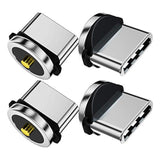 Usb C Magnetic Charger Cable Tips Only [4 Pack] Usb Type C Replacement Plugs For Magnetic Charging Cable 360°Rotating Usbc Charge Magnet Adapter