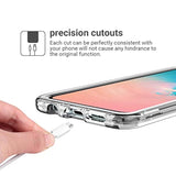 Clear Case for Samsung Galaxy S10E Shockproof Protective Cover with Hybrid Design, Hard PC Back and Front Cover, Flexible TPU Bumper, and 2 Pack Tempered Glass Screen Protector for 3 in 1 Full Body Protection