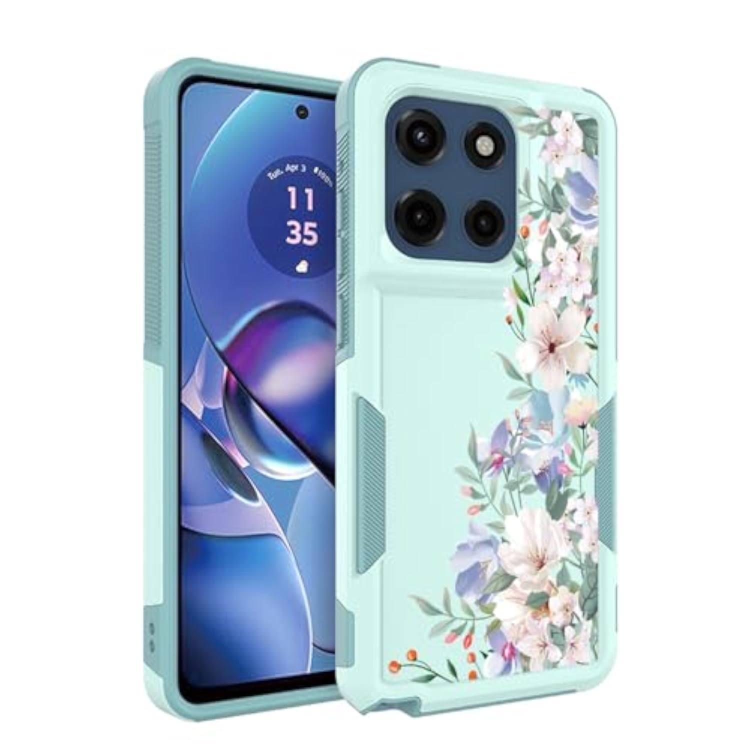Mint Magnolia Case for Motorola Moto G Stylus 5G 2025 & 2026