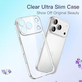 JETech Slim Case for iPhone 17 Pro Max 6.9-Inch with Camera Lens Full Protection, Ultra-Thin Lightweight Clear Minimalist Protective Phone Cover (Clear)