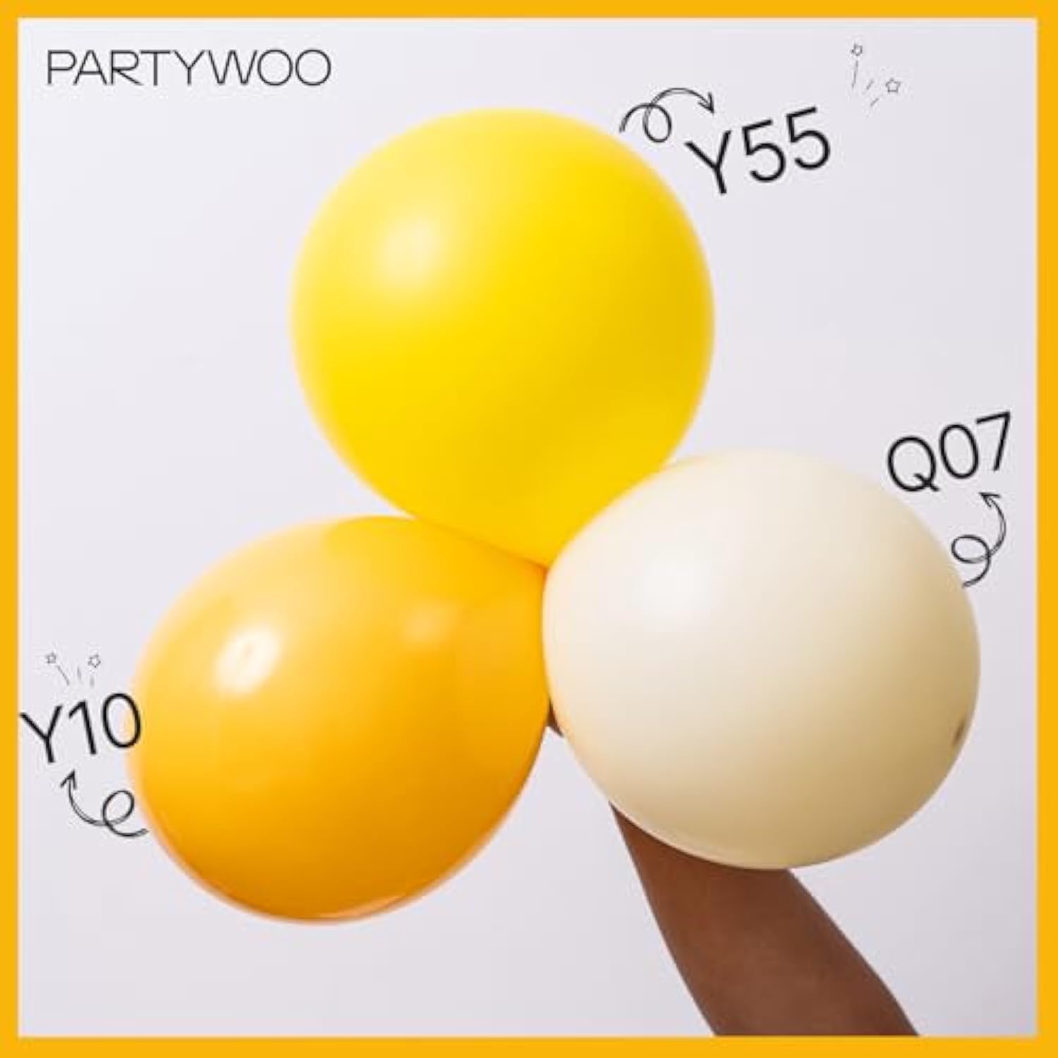 127pcs Mustard Yellow & Orange Balloon Arch Kit – Fall Decor for Parties, Birthdays and Event