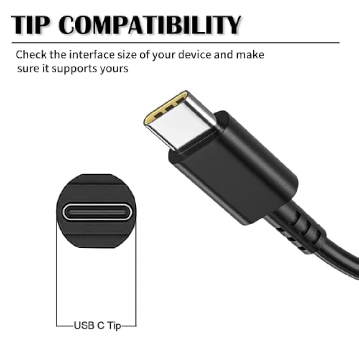 Usb-C-Chromebook-Charger-Replacement For Hp Chromebook X360 15 14 14A 14B 14C