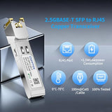 2.5Gbase-T Network Transceivers, 2.5G Sfp To Rj45, 2.5Gb Copper Module Mini Gbic Compatible Generic, 100M, Other Open Switches