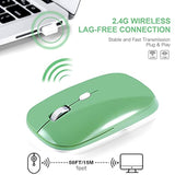 Wireless Mouse, 2.4G Slim Silent Cordless Mouse With Usb Receiver, 3 Adjustabl