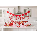 Galentine’S Gang Banner, Happy Galentine’S Day Banner, Galentines Day Decorations, Hgb Valentine’S Day Party Decorations, Girl Lady Galentines Day Party Decorations With Hearts Garland, Pre-Assembled