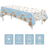 Milk And Cookies Birthday Party Supplies Tablecloth, 3Pcs Disposable Chocolate Chip Cookies And Milk Party Decorations Tablecover For Birthday Baby Shower, 86In X 55In