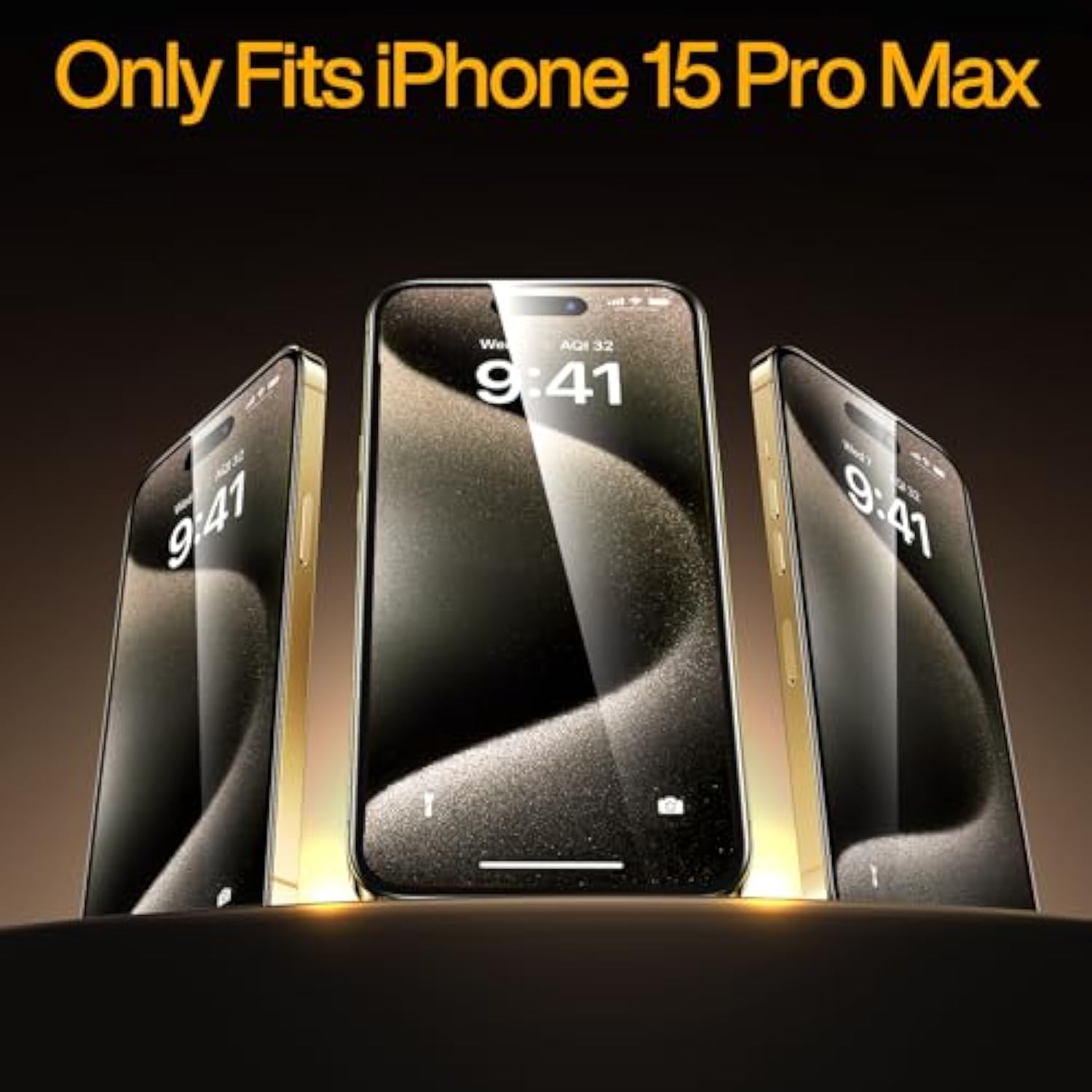 2 Pack Screen Protector For Iphone 15 Pro Max (6.9 Inch) Tempered Glass, Hd Clear Film, Easy Installation, Dust-Free & Bubble-Free