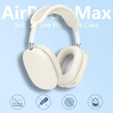 Case For Airpods Max Headphones, Silicone Ear Pad Case Cover/Ear Cups Cover/Headband Covers Accessories For Apple Airpods Max (2024/2020)(Usb-C/Lightning)[4 In 1], Stone