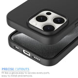 Slim Design Matte Soft TPU Protective Cover for iPhone 15 Pro Max, Black