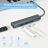 Usb Hub, 4 Port Usb 3.0 Hub, Ultra Slim Portable Data Hub Applicable For Imac