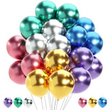 50 Pack 12 Inch Assorted Metallic Latex Balloons Helium Birthday Party Decorations