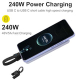 Usb C Cable Keychain, 240W Usb C Keychain Cable, 80Gbps Data Transfer, 8K 60Hz Video Display For Iphone 16 15, Thunderbolt 4/3, Laptop, External Ssd, In Black 13Cm