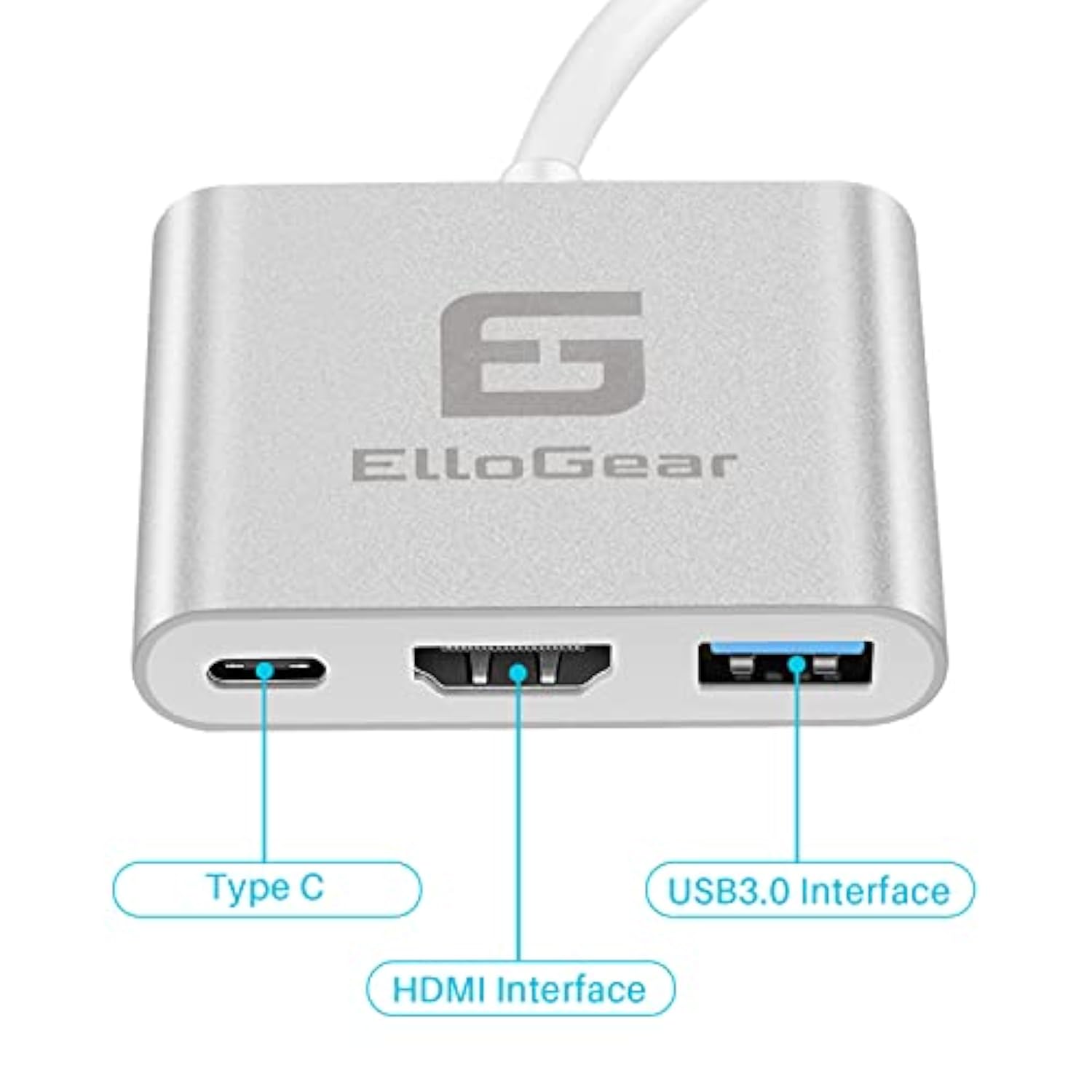 Usb C To 3 Port Hdmi Adapter Hub, Type C To 3 Port Including Another Usb C, Hd