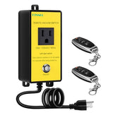 120V Soft Start Outlet Automatic Switch, Remote Switch For Vacuum And Table Saw With 2 Remote Control,15A 60Hz 1800W