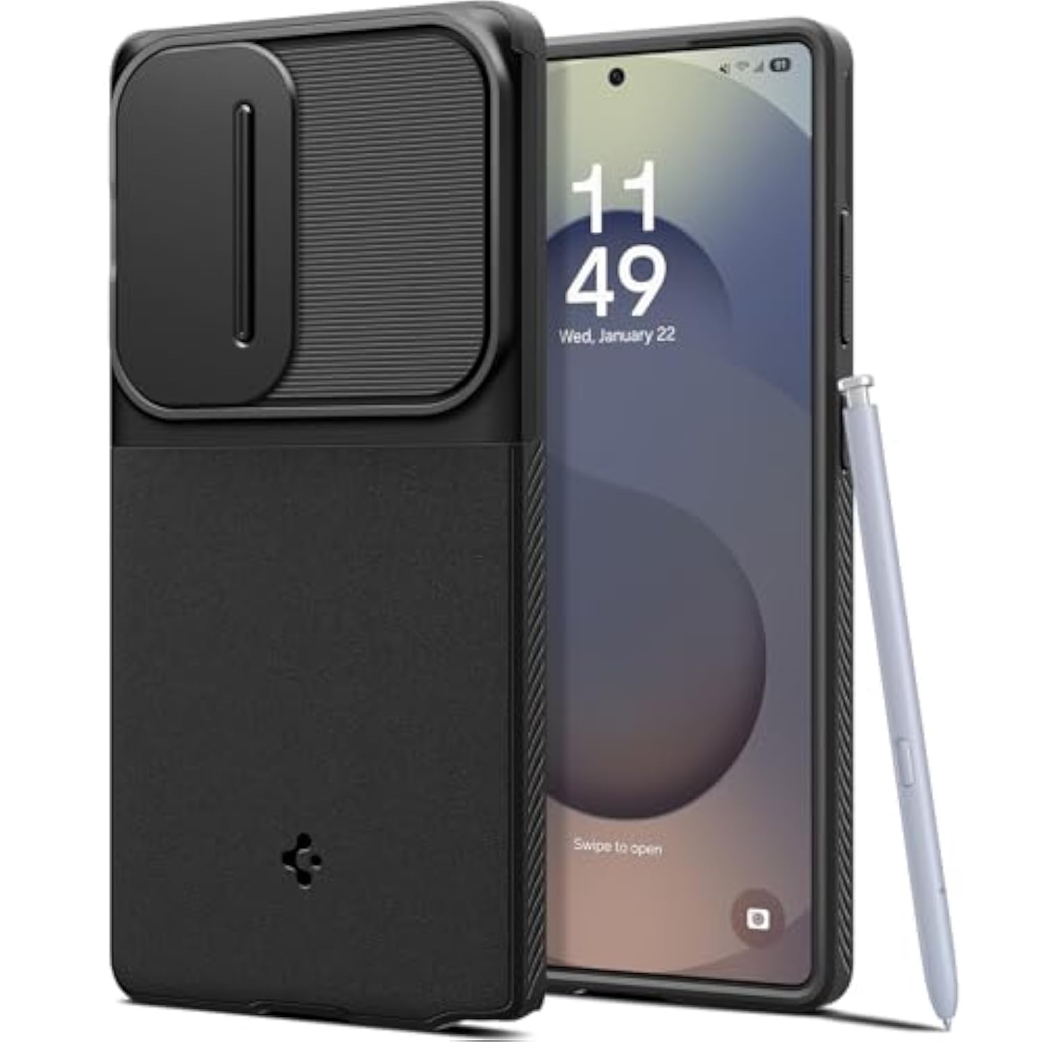 Spigen Optik Armor Designed for Galaxy S25 Ultra Case (2025) [No Magnet Ring], [Military-Grade Protection] - Black