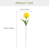 12Pcs Artificial Dandelion Flowers Faux Dandelion Branches Realistic Fake Flowers For Home Garden Wedding Party Decoration Yellow