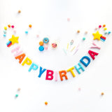 Happy Birthday Banner | Felt Birthday Banner | Rainbow Happy Birthday Sign For Birthday Backdrop For Bday Party Decoration