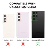 (3+2Pcs For Samsung Galaxy S23 Ultra 5G Camera Lens Protector, 9H Tempered Glass Camera Cover Screen Protector Metal Individual Ring [Installation Tray][Removal Tool][Case Friendly]- Glitter