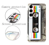 Case for Galaxy S26 Shockproof Scratchproof with TPU Soft Bumper Retro Cassette Tape Case Compatible with  Galaxy S26