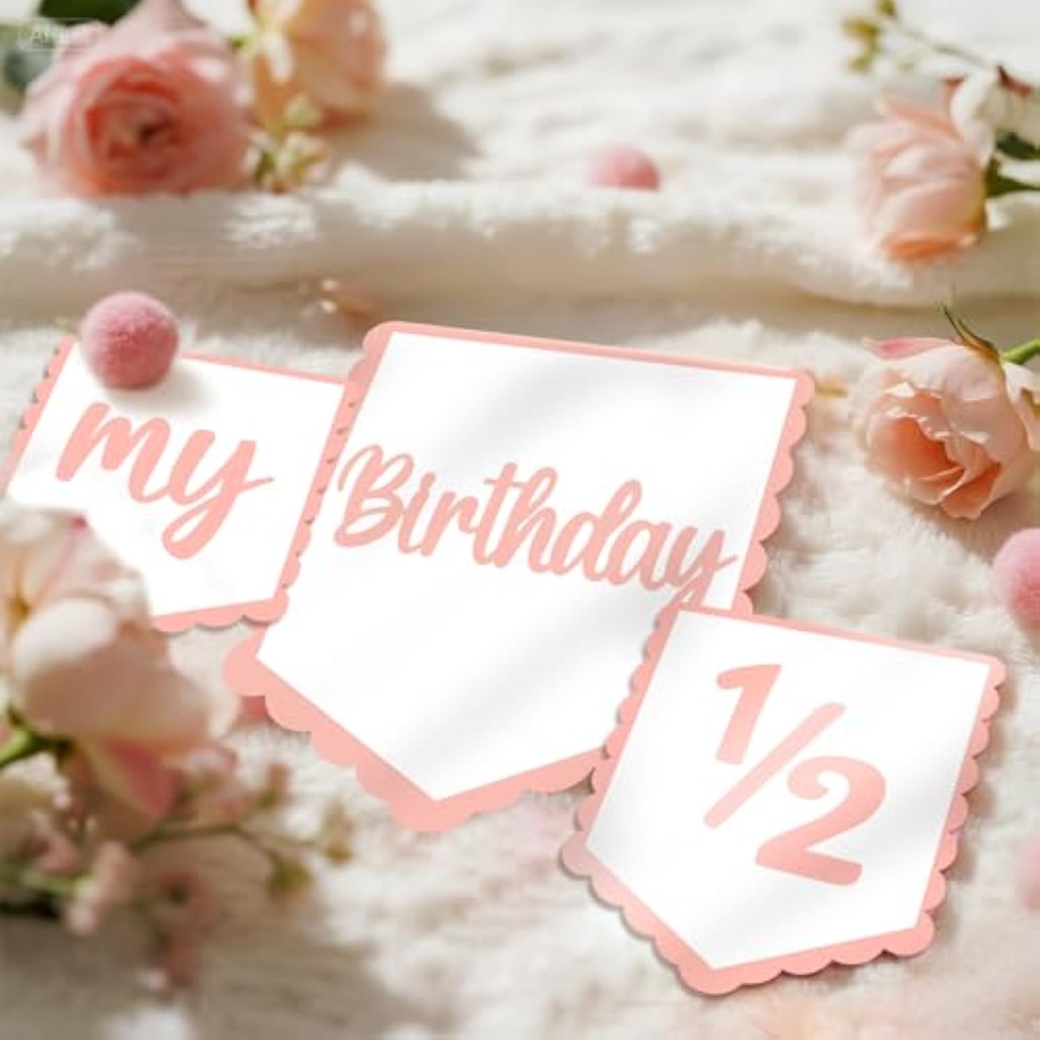 It'S My 1/2 Birthday Banner, Sweet Half Birthday Banner For Little Princess Pink Party, Pink Bow Decorations For Six Months Girl