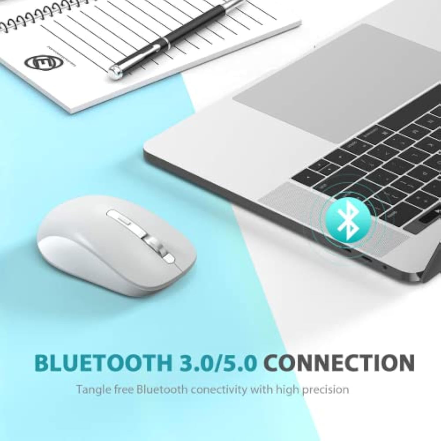 Bluetooth Mouse, 2.4G Wireless Bluetooth Mouse Dual Mode(Bluetooth 5.0/3.0+Usb