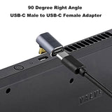 90 Degree Right Angle Usb-C Male To Usb-C Female Adapter, 2 Pack Up And Down 9