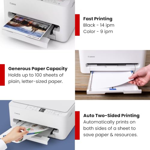 Pixma Ts6520 Wireless Color Inkjet Printer Duplex Printing, White Home Printer With Copier/Scanner, 1.42 Oled Display, Intuitive Control Panel, Compact Design