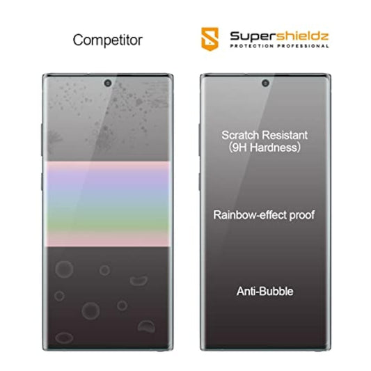 (2 Pack) Designed For Samsung Galaxy Note 10 Tempered Glass Screen Protector, Anti Scratch, Bubble Free (Black)