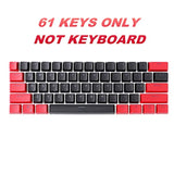 Gtsp Red And Black Keycaps 60% Percent Pbt Key Cap Set With 6.25U Space Key Fo