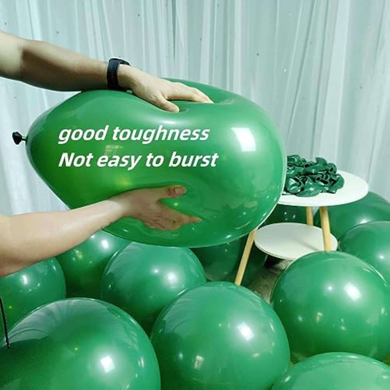 90 Pack Green Balloons 18 Inch Dark Green Latex Big Balloons For Party Decorations And Events