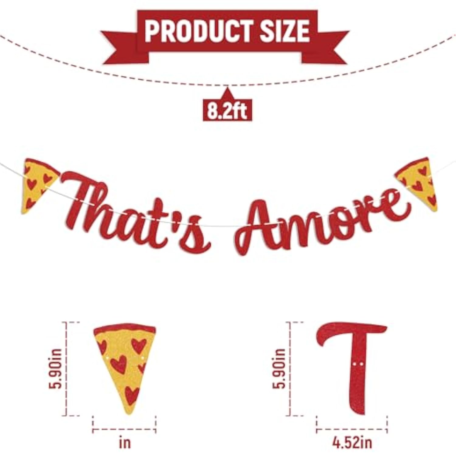 “That’s Amore” Banner — Italian Pizza-Themed Bridal Shower & Bachelorette Decor