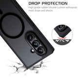 Magnetic For Samsung Galaxy Z Fold 7 Case [Compatible With Magsafe] Translucent Matte Phone Case Samsung Z Fold 7 Slim Shockproof Women Men Protective Cover For Galaxy Z Fold7 2025, Black