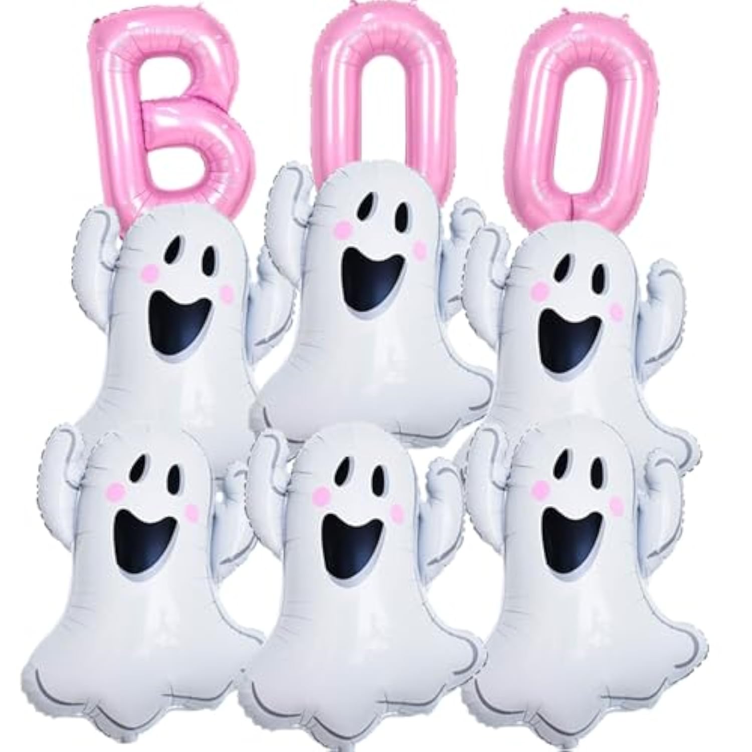 Pink Halloween Foil Balloons – BOO Balloons for Spooky Party Decorations