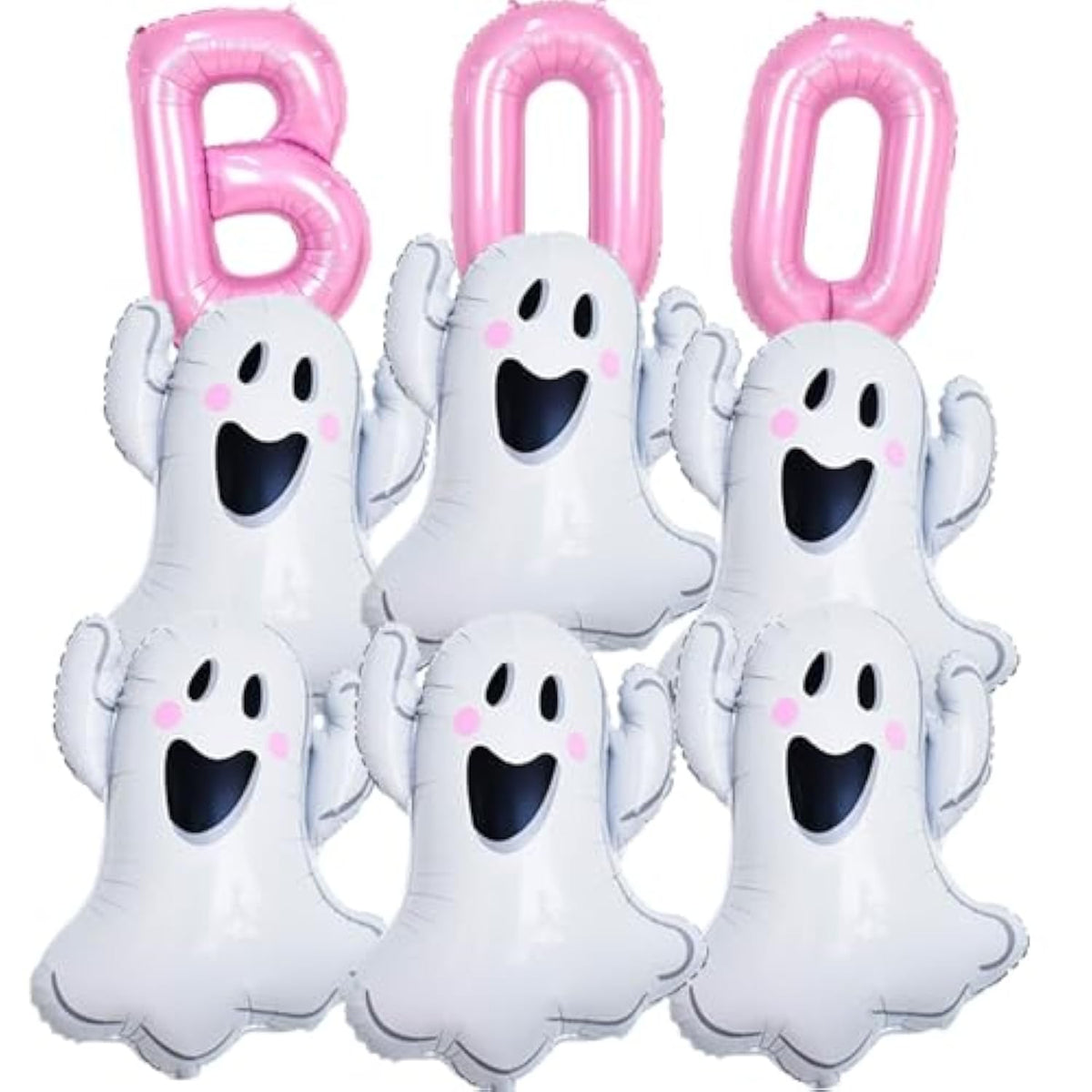 Pink Halloween Foil Balloons – BOO Balloons for Spooky Party Decorations
