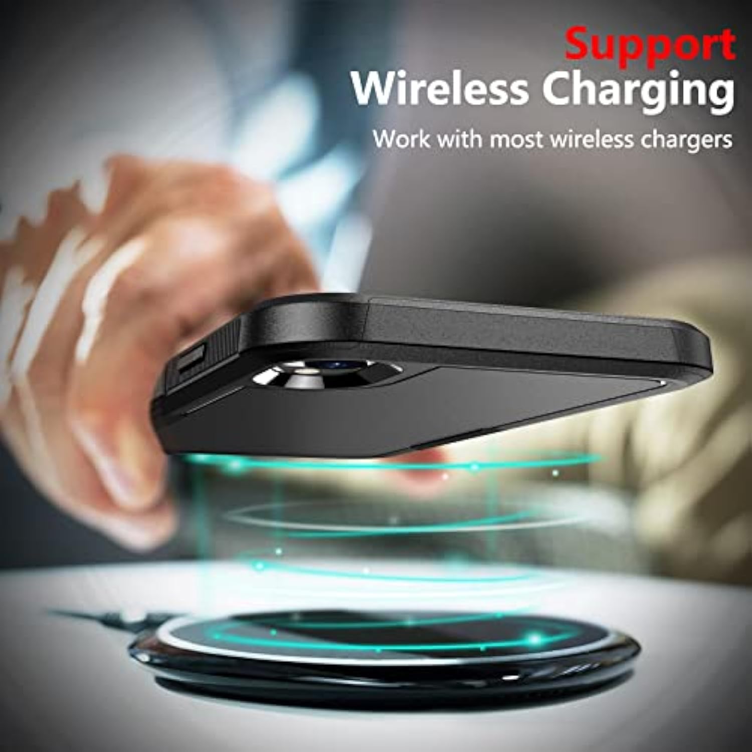 For Iphone Xr Case, [10 Ft Grade Drop Protection] [Non-Slip] [2 Pcs Tempered Glass Screen Protector] Shockproof Airbag Cushion Protective Case For Iphone Xr 6.1” (Black)