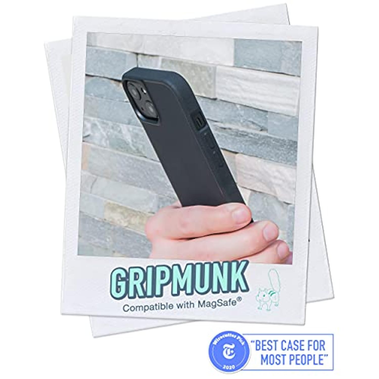 Iphone 13 Magnetic Case - Gripmunk Compatible With Magsafe [Lightweight + Protective] Slim/Thin Grip Cover With Microfiber Lining For Apple Iphone 13 - Black Tie Affair