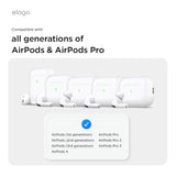 elago Ear Hooks Designed for AirPods Pro 3 & Pro 2 & Pro, 4 & 3 & 2 & 1, Earbuds Accessories, Anti-Slip, Ergonomic Design, Comfortable Fit (White) [US Patent Registered]
