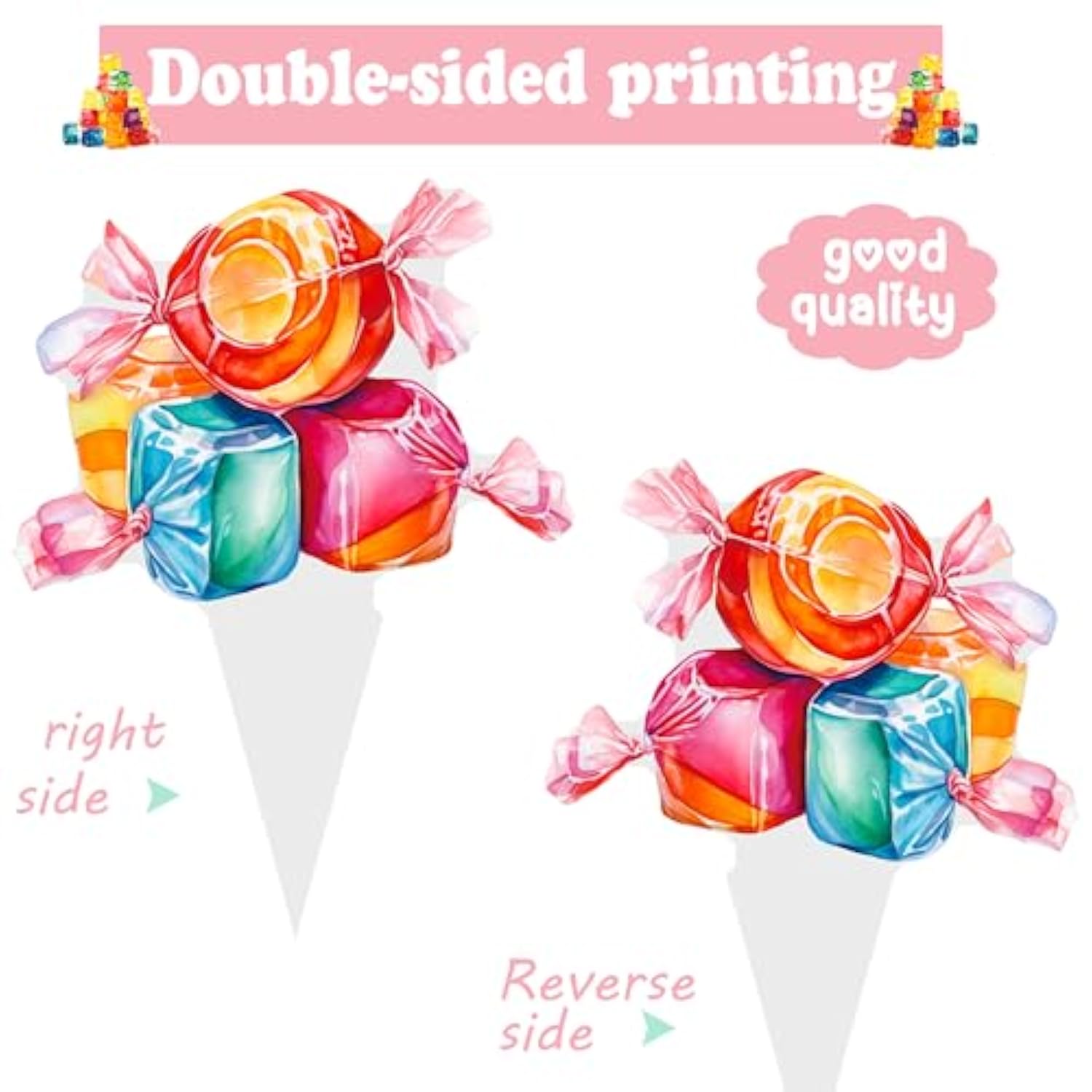 48Pcs Lollipop Cupcake Toppers Candyland Party Decorations Candyland Lollipop Cupcake Decorations Sweet Candy Cake Topper For Candyland Themed Birthday Baby Shower Supplies