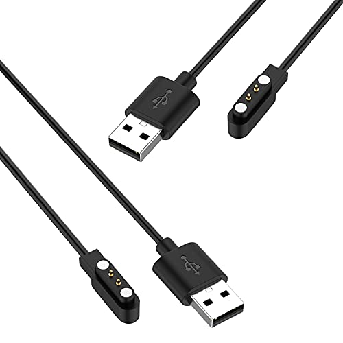 2-Pack Chargers Compatible for Nerunsa P66D/Popglory P66 P95/ZOSKVEE P95 Smart Watch Charger, Magnetic Charger 3.3ft Charging Cable for GloryFit P66D