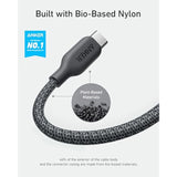 Anker Cable Bio-Briaded, Durable USB A to USB C Charger Cable for Samsung Galaxy Note Series, LG V30 (2 Pack, 6FT, Black)