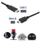 Usb C Type C Cable Cord Wire For Blue Yeti Black Out, Blue Snowball Ice Usb Microphone, Compatible With New Pc, Laptop, Iphone 15 16, Smartphone, Macbook (See Product Pictures & Details Before Buying)