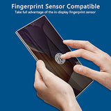 [2+2 Pack] For Samsung Note 20 Ultra Privacy Screen Protector, [Support Fingerprint Id] Anti-Spy Black Full Adhesive Flexible Film + Camera Lens Glass Protector For Galaxy Note 20 Ultra