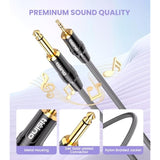 1/4 To 1/8 Stereo Cable - 3.5Mm Trs To 1/4 Inch Ts Mono Adapter - 3 Feet